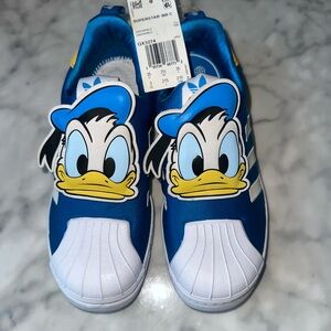 Adidas Kids Blue Donald Duck Sneakers superstar 360 C
